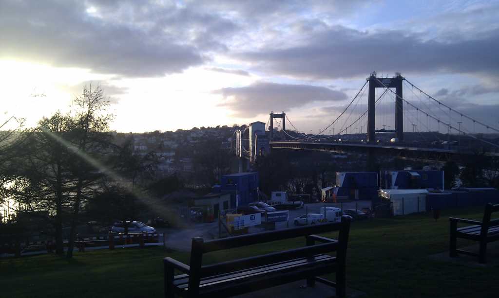 View of the Tamar Bridges From The Waterfront